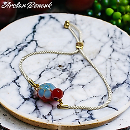 Altın Kaplama Figürlü Ayarlanabilir Cam Bileklik