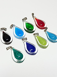 Damla Figürlü Karışık Renk Kolye Ucu