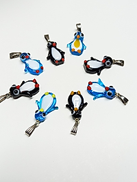 Penguen Figürlü Karışık Kolye Ucu