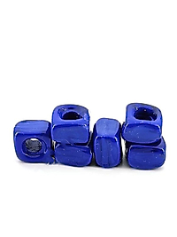 El Yapımı Lacivert Renkli Murano Kare Cam Boncuk