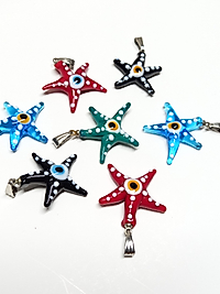 Yıldız Figürlü Karışık Renk Kolye Ucu