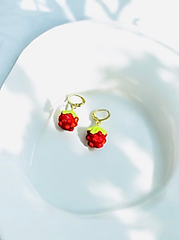 El Yapımı Cam  Altın Kaplama Figürlü Küpe ( Kararma Yapmaz )